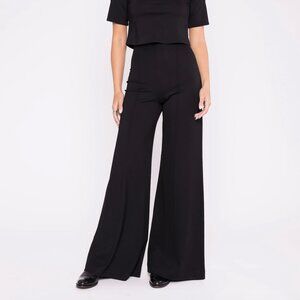 Ripley Radar Black Ponte Knit Wide Leg Pant